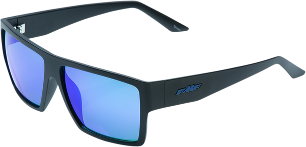 Fmf Factory Sunglasses - Matte Black - Blue Mirror Lens F-61502-250-01
