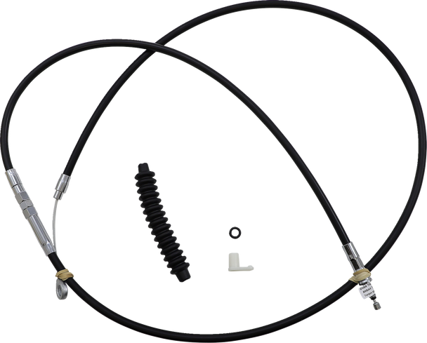 Drag Specialties High-Efficiency Black Vinyl Clutch Cable - 55-1/4"