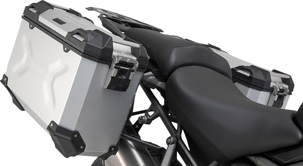 Sw-Motech Trax Adv Aluminum Case System - Silver - Triumph Tiger/Tiger Explorer 1200 '12-'21 Kft.11.483.70001/S