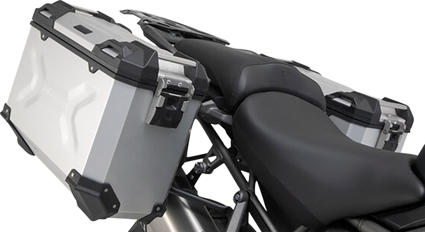 Sw-Motech Trax Adv Aluminum Case System - Silver - Triumph Tiger/Tiger Explorer 1200 '12-'21 Kft.11.483.70101/S