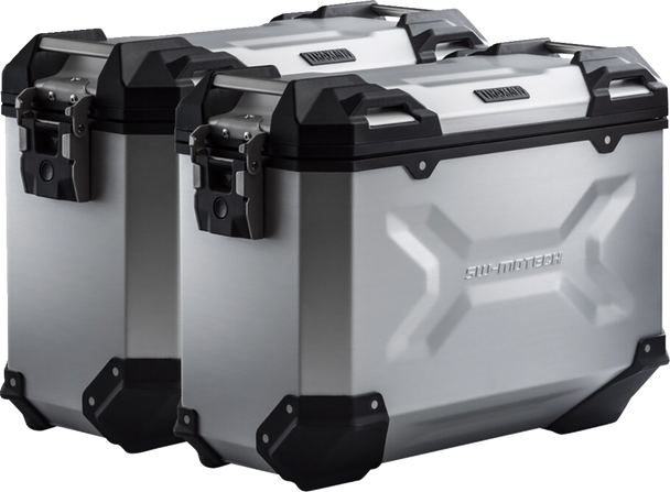 Sw-Motech Trax Adv Aluminum Case System - Silver - Suzuki V-Strom 650 '16-'24 Kft.05.876.70001/S