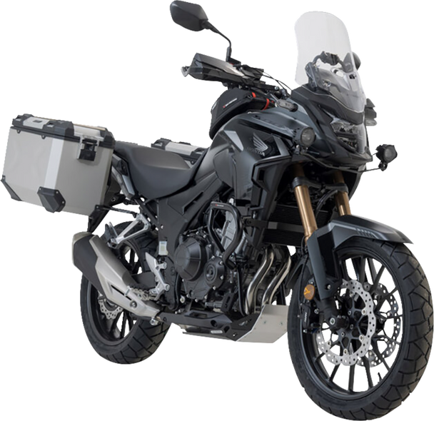 Sw-Motech Trax Adv Aluminum Case System - Silver - Honda Cb/Cbr/Nx 500 '13-'24 Kft.01.400.70101/S Sw-Motech Trax Adv Aluminum Case System - Silver - Honda Cb/Cbr/Nx 500 '13-'24 Kft.01.400.70101/S