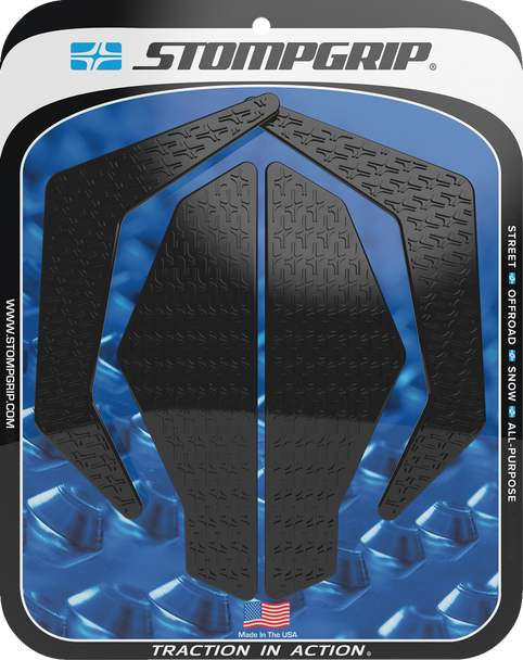 Stompgrip Traction Pad Tank Grips - Icon - Black - Katana 55-14-0187B