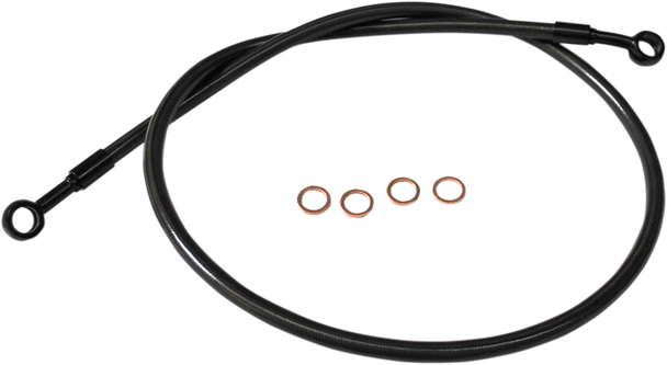 La Choppers Scout Complete Stainless Braided Handlebar Cable/Brake Line Kit - 12"-14" Handlebars - Midnight La-8400Kt-13M