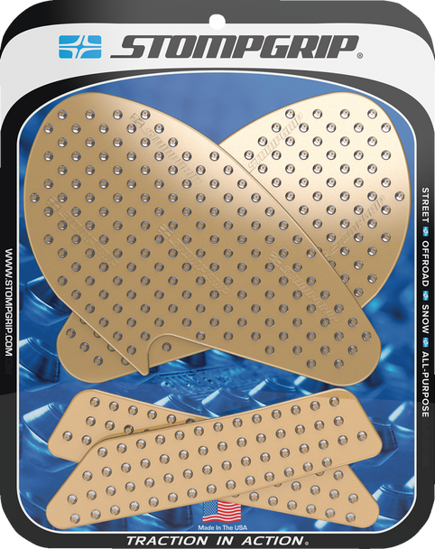 Stompgrip Traction Pad Tank Grips - Volcano - Clear - Yzf-R3 55-10-0163C