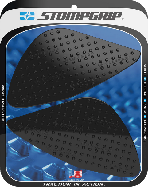 Stompgrip Traction Pad Tank Grips - Volcano - Black - Speed Triple 1200 Rr/Rs 55-10-0183-1B