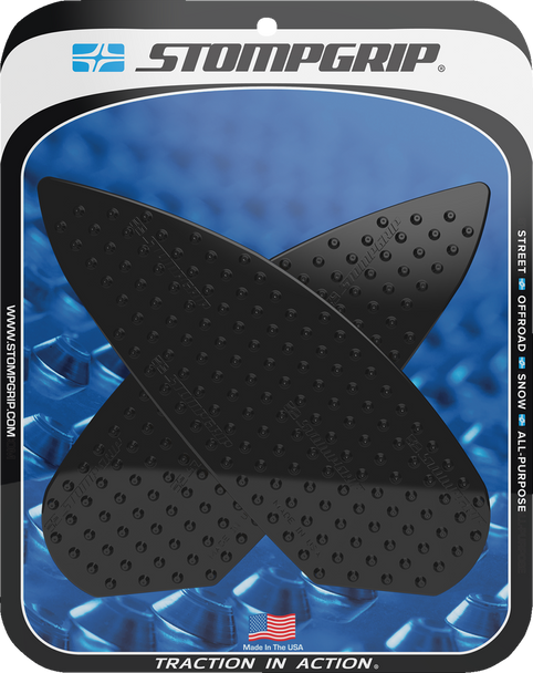 Stompgrip Traction Pad Tank Grips - Volcano - Black - Bmw 55-10-0165B