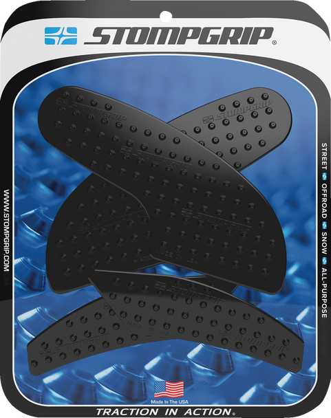 Stompgrip Traction Pad Tank Grips - Volcano - Black - Supersport 950/S 55-10-0146B