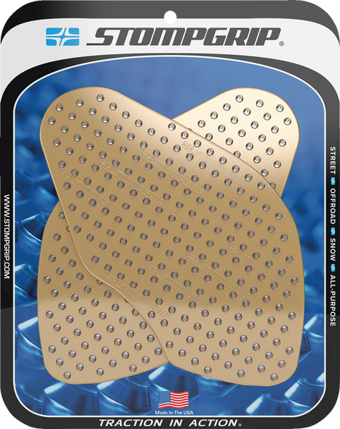 Stompgrip Traction Pad Tank Grips - Volcano - Clear - V-Strom 650 Xt 55-10-0124-1C