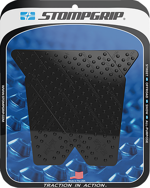 Stompgrip Traction Pad Tank Grips - Volcano - Black - Klr 650 55-10-0060-6B