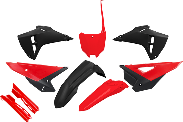 Ufo Body Kit - Black/Red - Honda - Crf 250R/450R Hokit127F@111