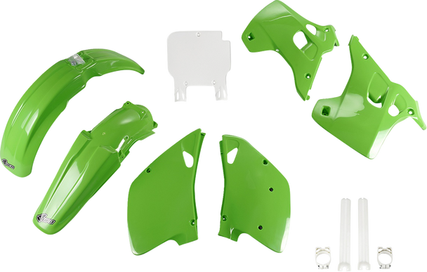 Ufo Body Kit - Oem Green/White - Kawasaki - Kx 125/250 Kakit195F@999