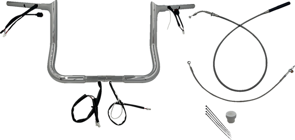 Fat Baggers Inc. 1-1/4" Ez Install Pointed Top Handlebar - 12" - Chrome 949012