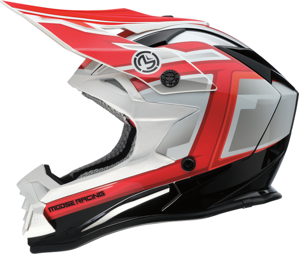 Moose Offroad Helmet Mr3 F.A.F. Black/White/Red Md 0110-8934