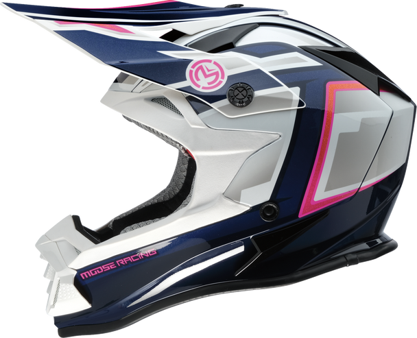 Moose Offroad Helmet Mr3 F.A.F. Navy/White/Pink Lg 0110-8950