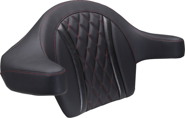 Mustang Pad Backrest Tpak Dlx Diam Dark Cherry Thread 88430Dc