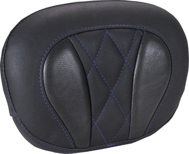 Mustang Pad Sissy Bar Dlx Diam Touring Sky Blue Thread 88450Sb