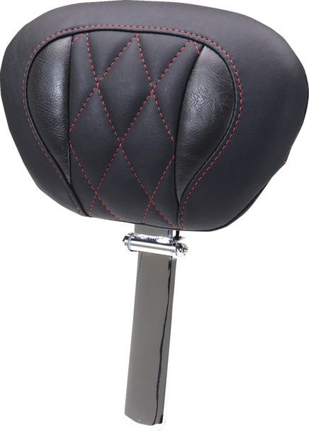 Mustang Backrest Super Tour Dlx Diam Dark Cherry Thread 89460Dc