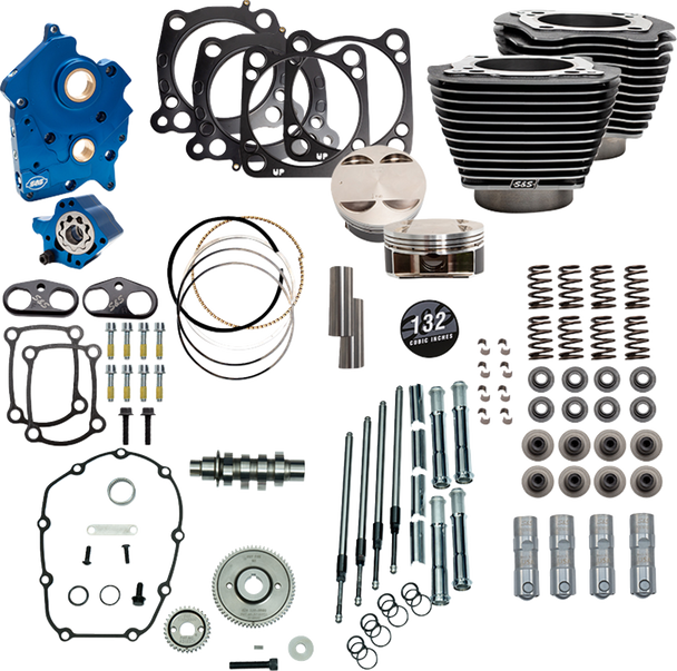 S&S Cycle Powerpak Watercl 4.320"Bore 4 1/2"Stroke 550G Cam Bgw/Hi M8 310-1236C