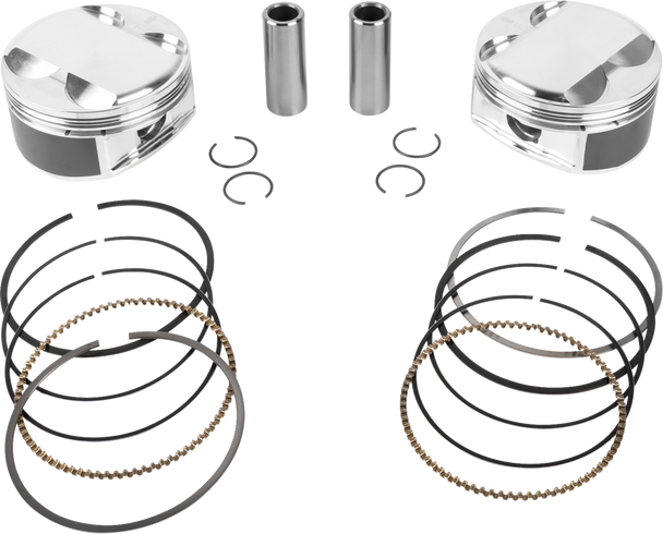 Je Pistons Piston Kit Hd M8 108 4.016 Bore 4.500 Stroke 12:1 398758