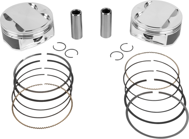 Je Pistons Piston Kit Hd M8 108 4.250 Bore 4.500 Stroke 12:1 398763