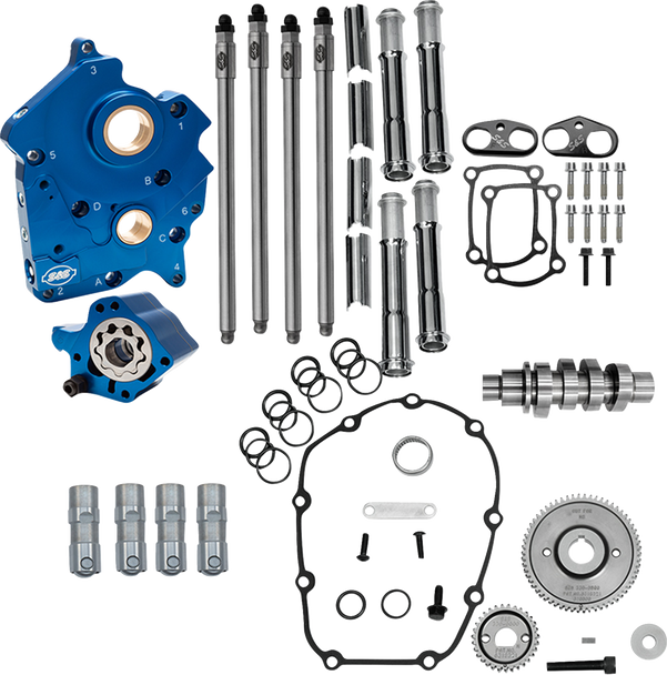 S&S Cycle Kit Cam Chest 496 Gear W/C Chrome Tube M8 W/O Vvt 2017-25 310-1386