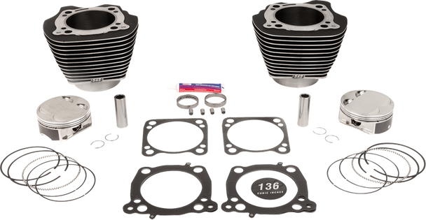 S&S Cycle Cylindrkit 136"Stck Blt 4.84",4.32"Bore,4.625"Strkwbw/Hi M8 910-0848A
