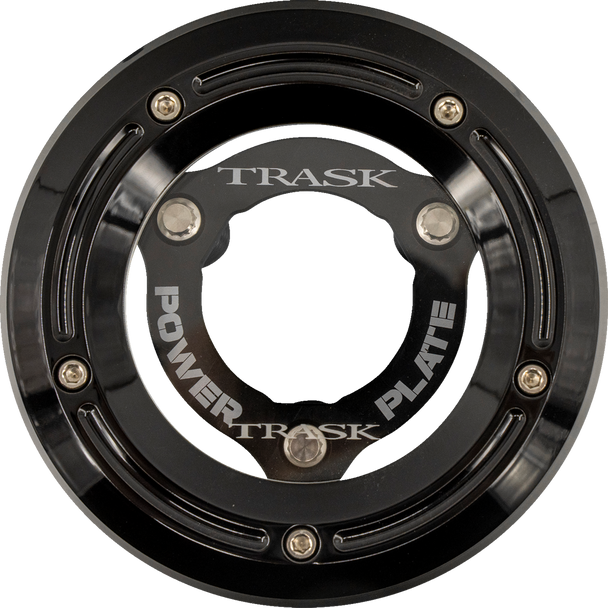 Trask Derby Cover And Power Plate Kit M8 Sftl Blk/Blk Tm-0052-Bk-Bk