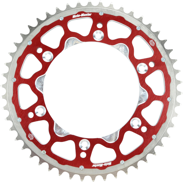 Moto-Master Fusion Series Dual Ring Sprocket (Red, 520-48T) Beta, 620123348