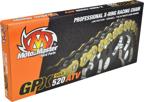 Moto-Master Atv Chain Gpx-520Atv X-Ring,98 Links, Gold 652006