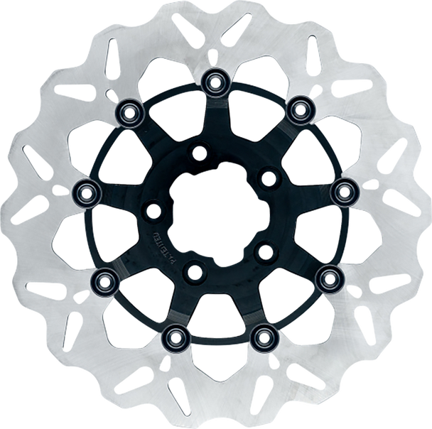 Gbrakes Brake Rotor Rear Floating Wave Black Gbdu002