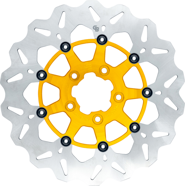 Gbrakes Brake Rotor Front 12.5" Wave Floating Gold Gbdu028