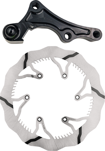 Gbrakes Brake Rotor Kit 280Mm Solid Mount Wave Rotor + Bracket Gbdos221