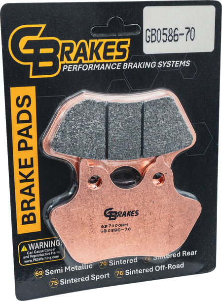 Gbrakes Brake Pad Hh Sintered Gb0586-70 Gb0586-70