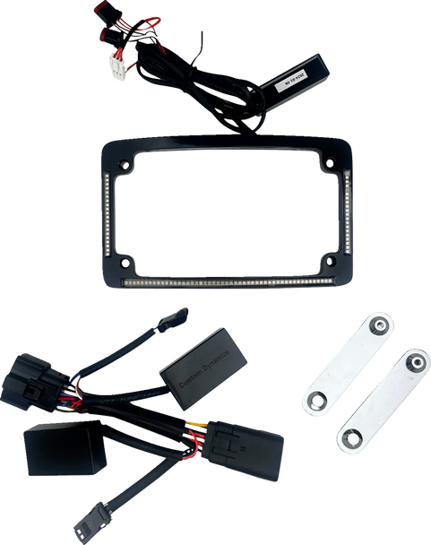 Custom Dynamics License Plate Frame Led All In One Black Tf05-23-B