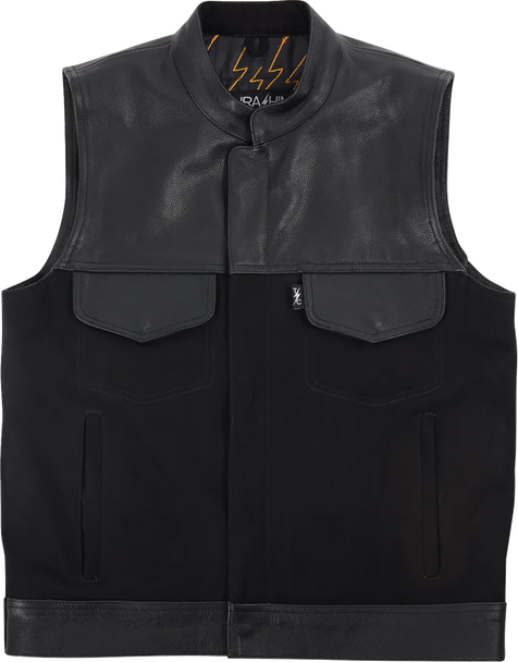 Thrashin Supply Co. Vest Kanan Leather Denim Medium Tmj-13-09