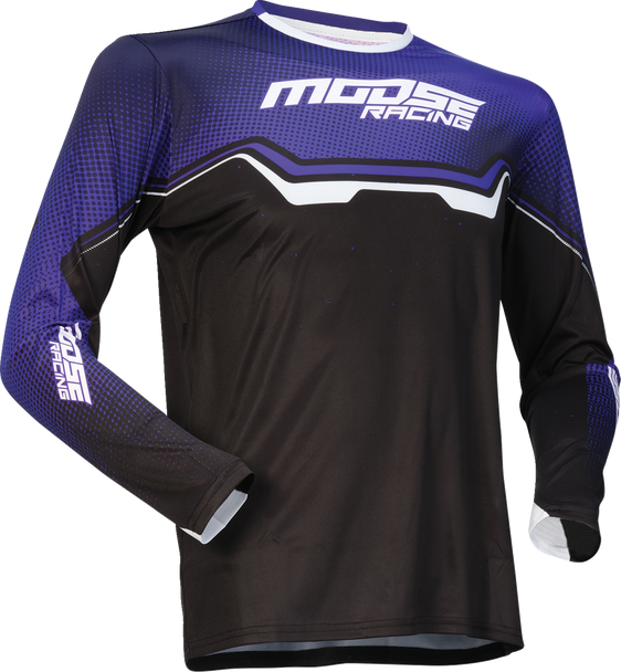 Moose Offroad Jersey Youth Qualifier Purple/Black/White Lg 2912-2635