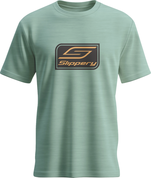 Slippery Tee Slippery Crest Heather Dusty Sage Lg
