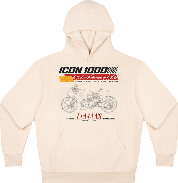 Icon Hoodie Always Something Ivory Lg