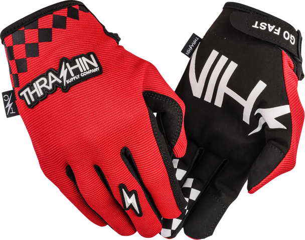 Thrashin Supply Co. Glove Go Fast Stealth Red Small Sv1-18-08