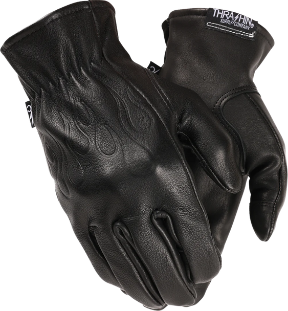 Thrashin Supply Co. Glove Roper Leather Black Xl Trg-01-11