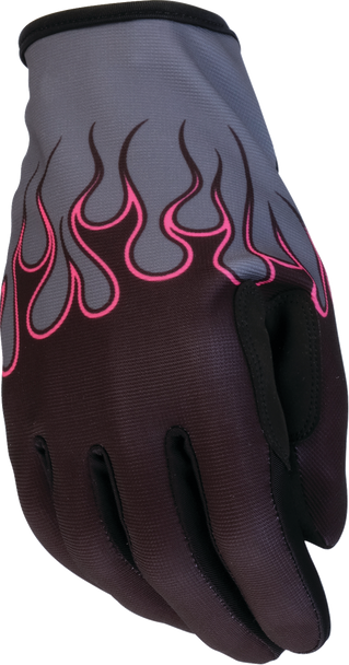 Z1R Glove Wmn Flame Black/Pink Md