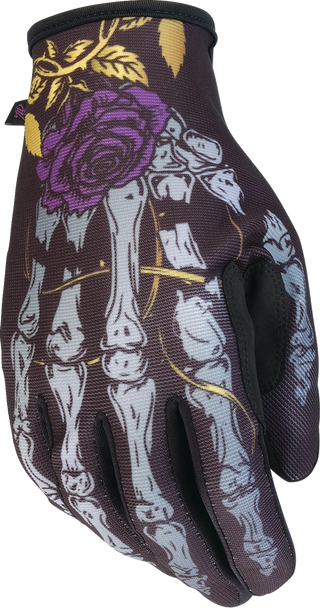 Z1R Glove Wmn Reflective Bones Black Xs