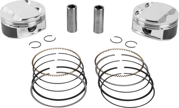 Je Pistons Piston Kit Hd M8 108 4.075 Bore 4.500 Stroke 12:1 398760