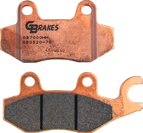 Gbrakes Brake Pads Hh Sintered Gb0520-70 Gb0520-70