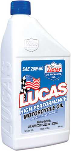 Lucas High Performance Oil 20W50Qt 10700