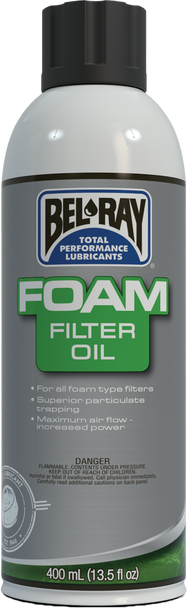 Bel-Ray Foam Filter Oil Waterproof 400Ml Spray 99200-A400W