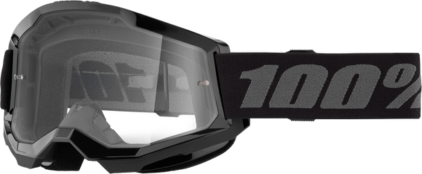 100% Strata 2 Junior Goggle Black Clear Lens 50031-00007