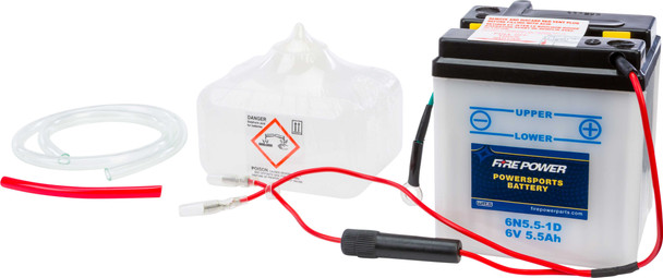 Fire Power Battery W/Acid 6N5.5-1D 6V 6N5.5-1D