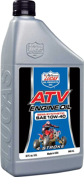 Lucas Semi-Synthetic Atv Engine Oil 10W40Qt 10720
